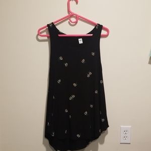 Old Navy Black Daisy Tank size M